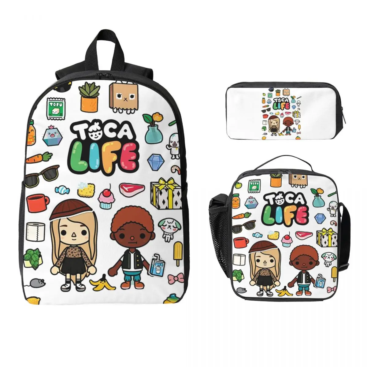 Toca Boca Backpack Boys Girls BookBag School Bag Computer Shoulder Bags 3ps Insulated Lunch Bag Pencil Case
Toca Boca Backpack Boys Girls BookBag School Bag Computer Shoulder Bags 3ps Insulated Lunch Bag Pencil Case