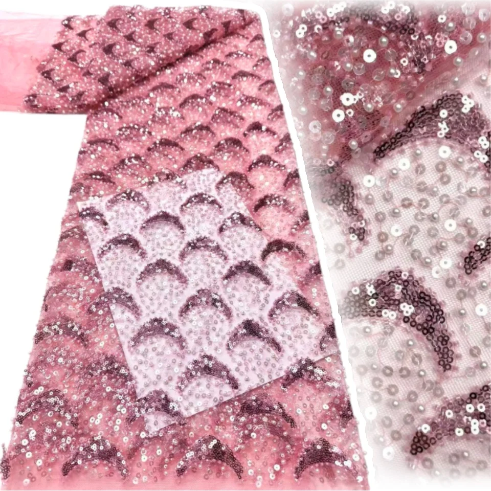 2026 Luxury African Sequin Lace Fabric High Quality Sequins Embroidery Beaded Mesh for Women Wedding Party Dresses 5 Yards 2405
2026 Luxury African Sequin Lace Fabric High Quality Sequins Embroidery Beaded Mesh for Women Wedding Party Dresses 5 Yards 2405