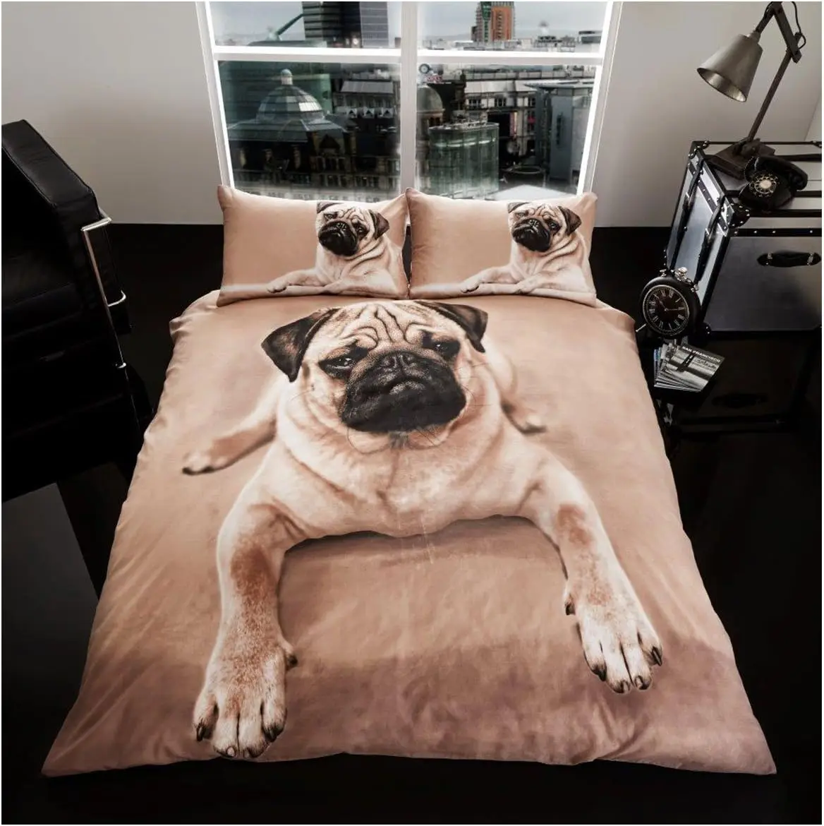 3D Wildlife Premium Duvet Cover Animal Printed Quilt Set & Luxury Polycotton Bedding, Single, Brown Pug
3D Wildlife Premium Duvet Cover Animal Printed Quilt Set & Luxury Polycotton Bedding, Single, Brown Pug