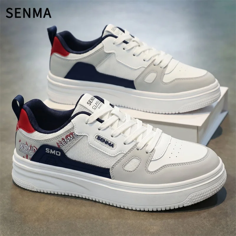 SENMA Men Sneakers Fashion Low-top Skateboard Shoes Lace Up Platform Trainers Outdoor Casual Shoes for Couple Vulcanized Shoes
SENMA Men Sneakers Fashion Low-top Skateboard Shoes Lace Up Platform Trainers Outdoor Casual Shoes for Couple Vulcanized Shoes