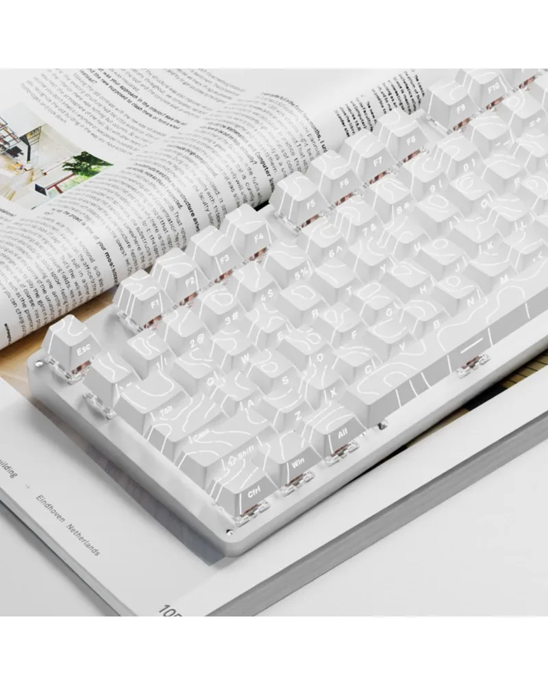 White contour side engraved light transmission gradual change keycap adaptation wooting step from ace68 key 87 key 108 key
White contour side engraved light transmission gradual change keycap adaptation wooting step from ace68 key 87 key 108 key