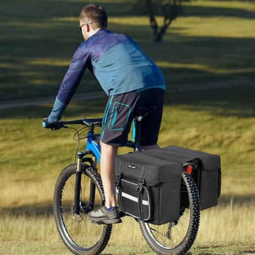 Bicycle Rear Rack Pack Bag W/ Reflective Strips Waterproof Panniers Bike Bag for Grocery Shopping Commuter Long Cycling Trip
Bicycle Rear Rack Pack Bag W/ Reflective Strips Waterproof Panniers Bike Bag for Grocery Shopping Commuter Long Cycling Trip