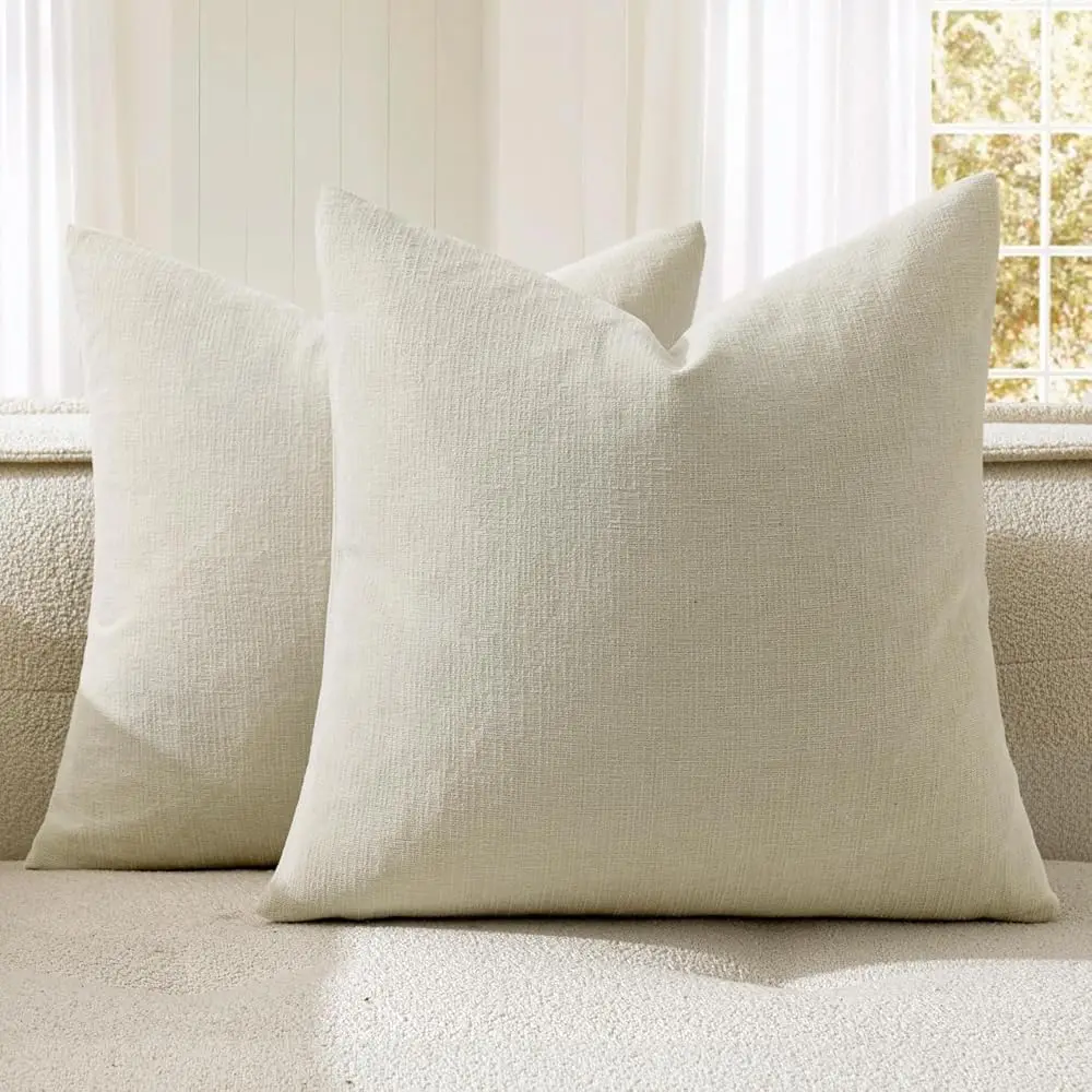 Cream Couch Pillow Covers 18X18 H, Set Of 2 Soft Chenille Decorative Square Throw Pillow Covers Farmhouse For Sofa Living Room
Cream Couch Pillow Covers 18X18 H, Set Of 2 Soft Chenille Decorative Square Throw Pillow Covers Farmhouse For Sofa Living Room