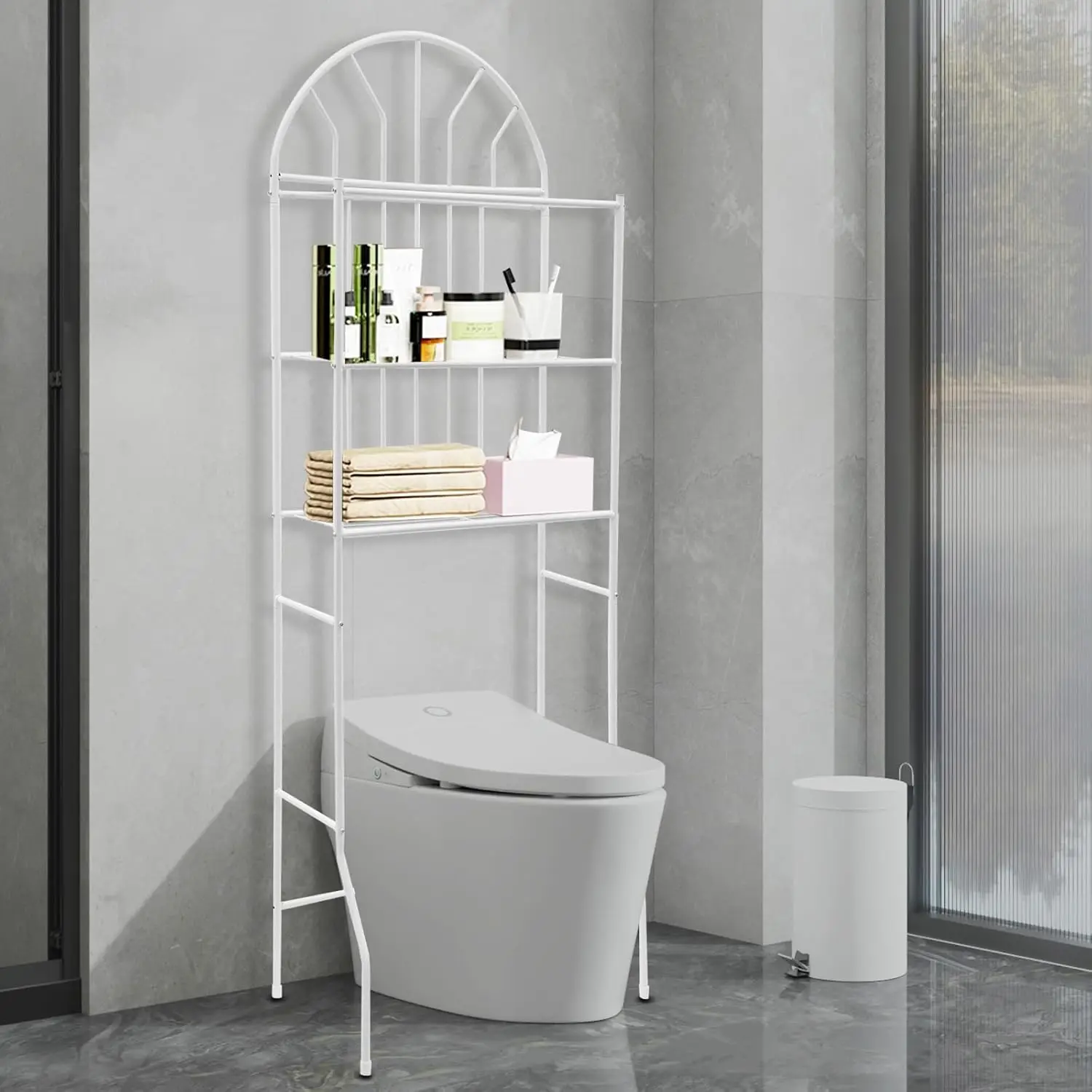 3-Tier Over The Toilet Storage Rack – Sturdy Metal Bathroom Organizer Shelf with 55 lbs Capacity
3-Tier Over The Toilet Storage Rack – Sturdy Metal Bathroom Organizer Shelf with 55 lbs Capacity