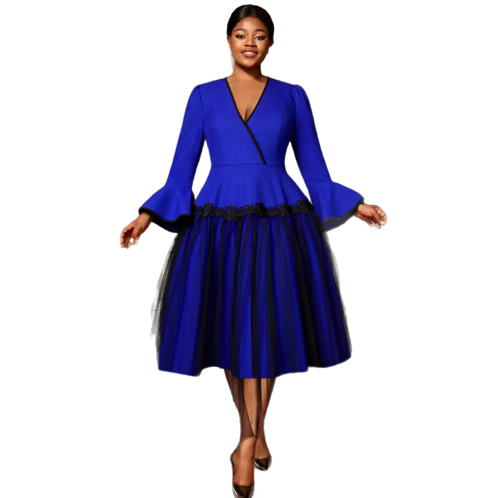 Plus Size African Dresses for Women 2026 Spring Summer African Long Sleeve V-neck Patchwork Mesh Long Dress Africa Clothing
Plus Size African Dresses for Women 2026 Spring Summer African Long Sleeve V-neck Patchwork Mesh Long Dress Africa Clothing
