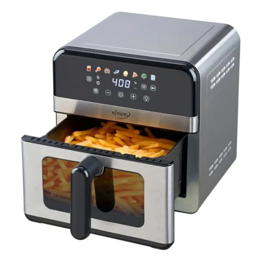 Air Fryer with Window Visible 8-in-1 Compact Large 7.5-Qt Up to 85 Less Oil Roast Bake Dry Reheat Frozen Broil 160-400 Even Res
Air Fryer with Window Visible 8-in-1 Compact Large 7.5-Qt Up to 85 Less Oil Roast Bake Dry Reheat Frozen Broil 160-400 Even Res