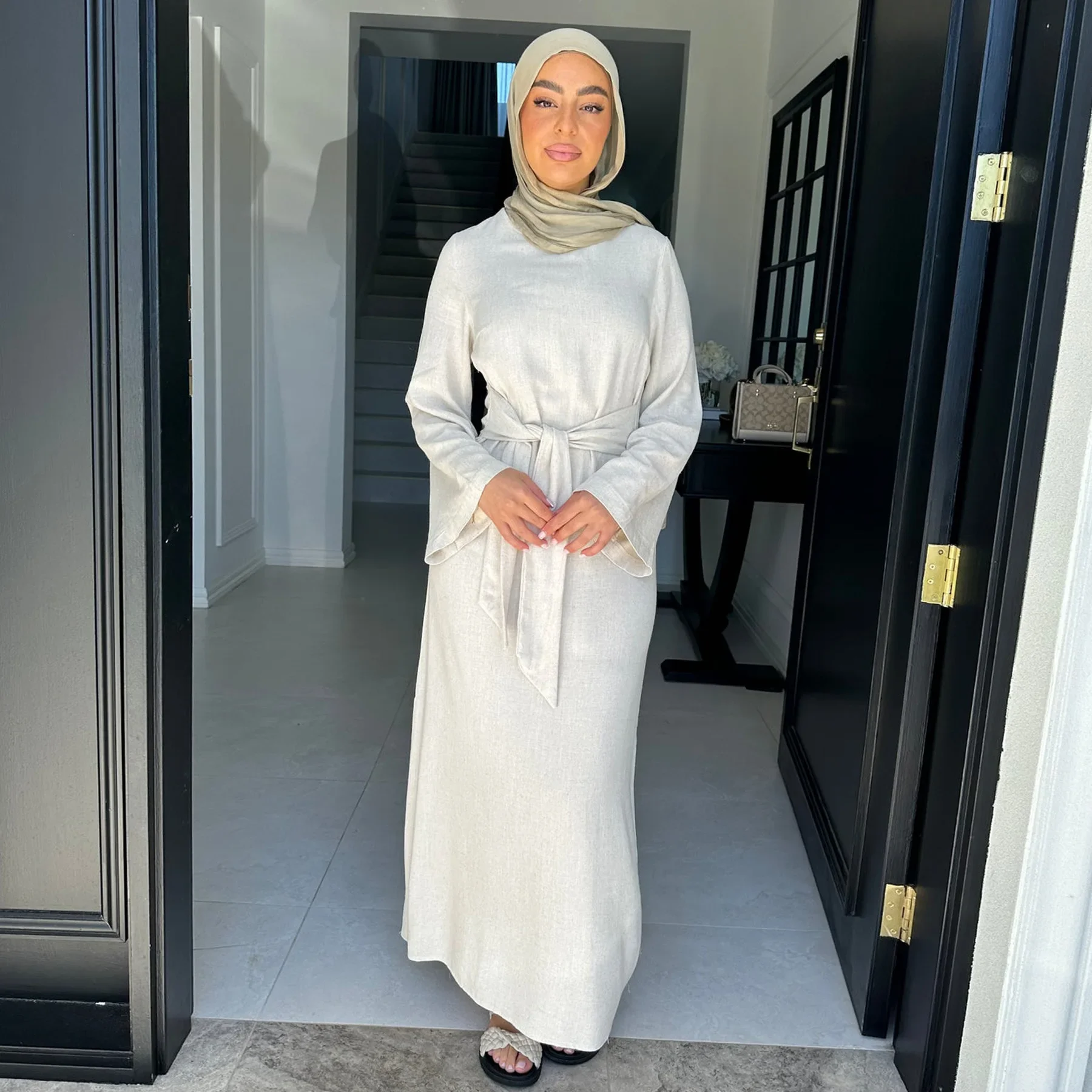 Cotton Linen Abaya Dubai Luxury 2025 Muslim Wrap Dress Fabric Abayas for Women Turkish Long Dresses Kaftan Ramadan Eid Islamic
Cotton Linen Abaya Dubai Luxury 2025 Muslim Wrap Dress Fabric Abayas for Women Turkish Long Dresses Kaftan Ramadan Eid Islamic