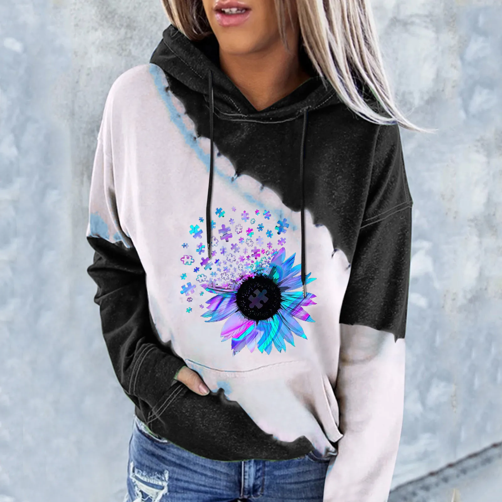 Workout Pullover Women Casual Color Matching Print Pullover Hooded Pocket Long Sleeve Top Blouse Lightweight Pullover Women
Workout Pullover Women Casual Color Matching Print Pullover Hooded Pocket Long Sleeve Top Blouse Lightweight Pullover Women