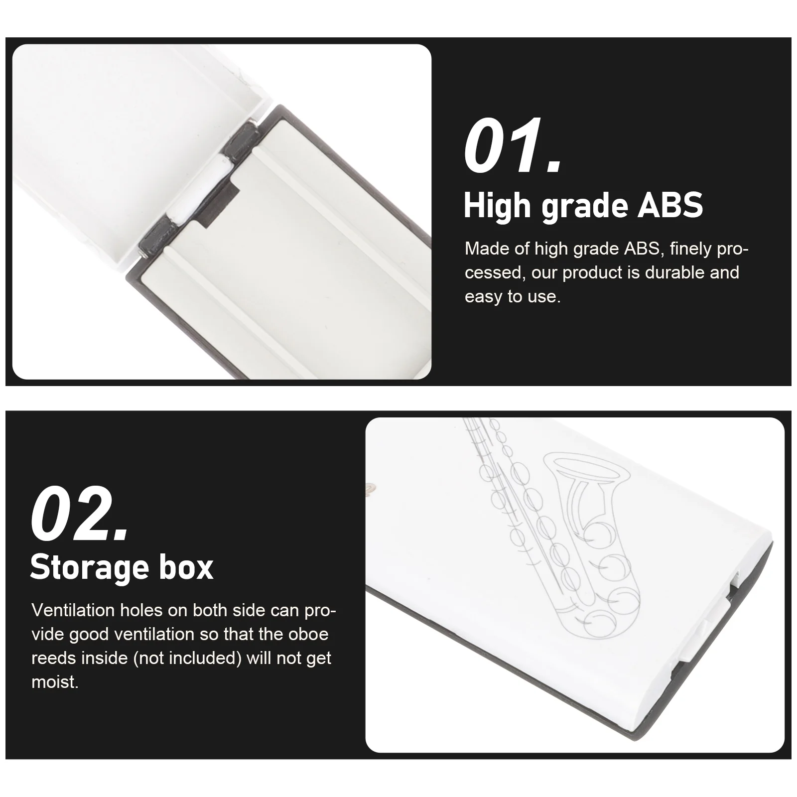 Premium Abs Oboe Reed Box Durable Dustproof Portable Plastic Container For Oboe Players Reed Organizer Case Woodwind Instrument
Premium Abs Oboe Reed Box Durable Dustproof Portable Plastic Container For Oboe Players Reed Organizer Case Woodwind Instrument