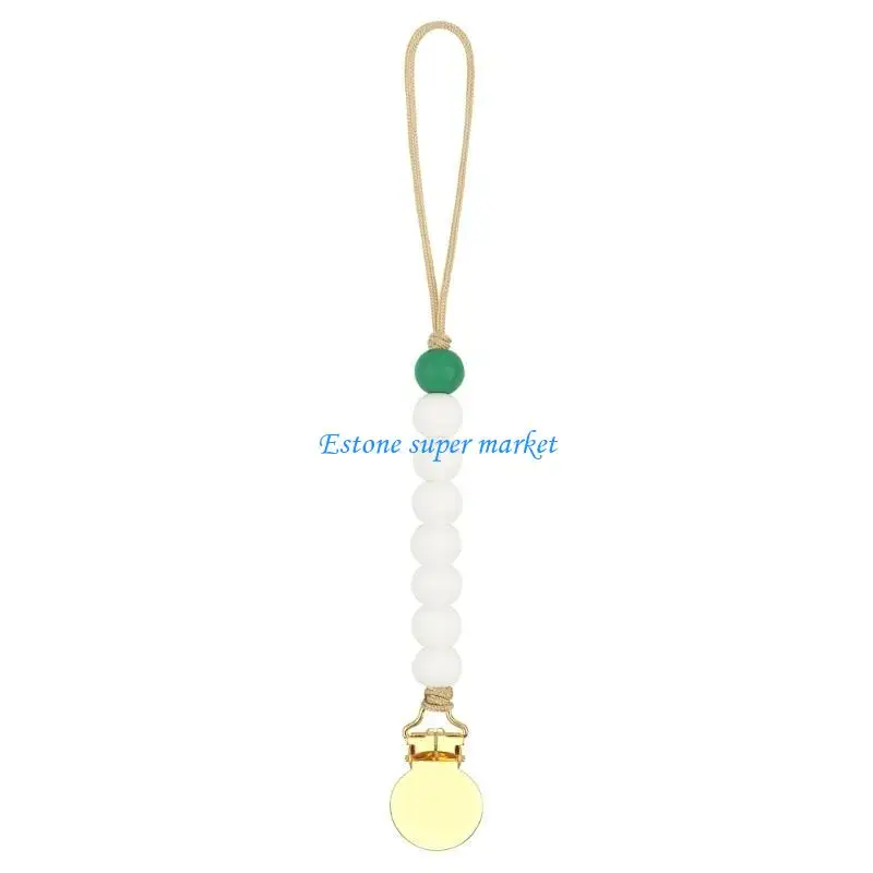 090B Pacifier Clip Soother Chain Holder Beaded Silicone Chain with Silicone Beads
090B Pacifier Clip Soother Chain Holder Beaded Silicone Chain with Silicone Beads