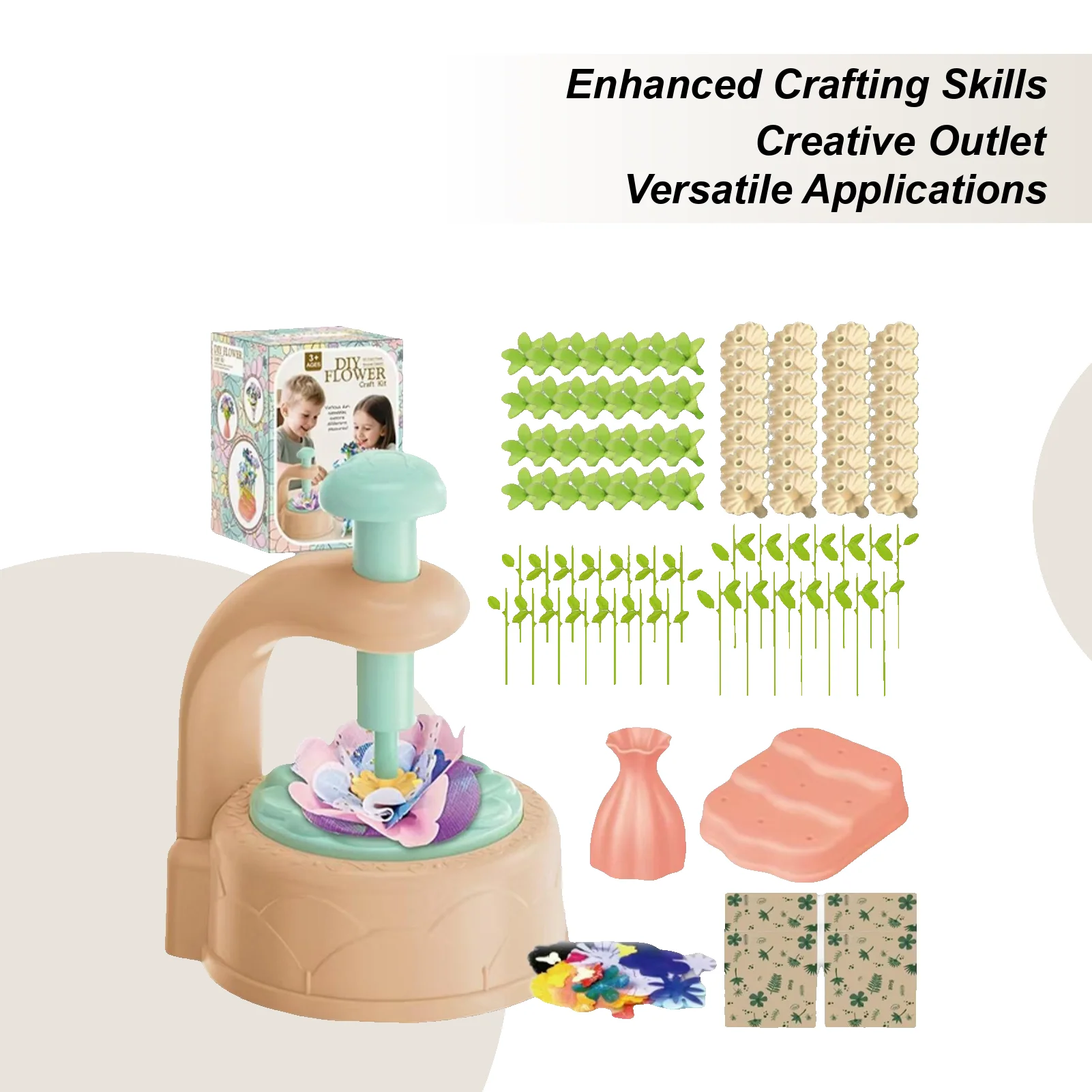 Набор для изготовления цветов для детей, обучающая красочная игрушка с цветами, обучающая игра для улицы, дома, путешествий, вечеринки, класса, Рождества
Набор для изготовления цветов для детей, обучающая красочная игрушка с цветами, обучающая игра для улицы, дома, путешествий, вечеринки, класса, Рождества