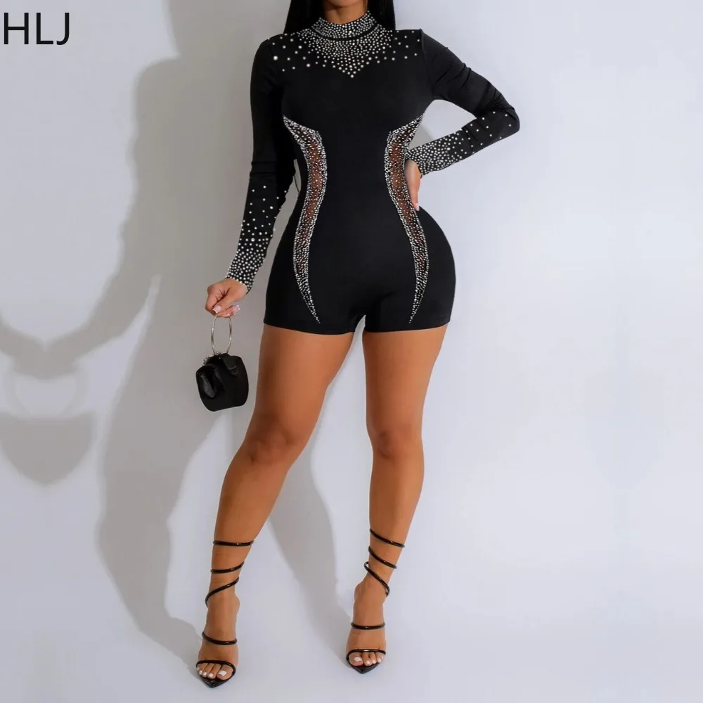 HLJ Sexy Mesh Rhinestone Patchwork Long Sleeve Playsuits Bodycon Rompers 2025 Spring Black Hollow One Piece Jumpsuit Overalls
HLJ Sexy Mesh Rhinestone Patchwork Long Sleeve Playsuits Bodycon Rompers 2025 Spring Black Hollow One Piece Jumpsuit Overalls