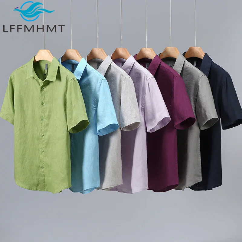 G195 100% Linen Good Quality Thin Breathable Casual Shirt Men's Summer Fashion Solid Color Simple Basic Lapel Blouse Male
G195 100% Linen Good Quality Thin Breathable Casual Shirt Men's Summer Fashion Solid Color Simple Basic Lapel Blouse Male
