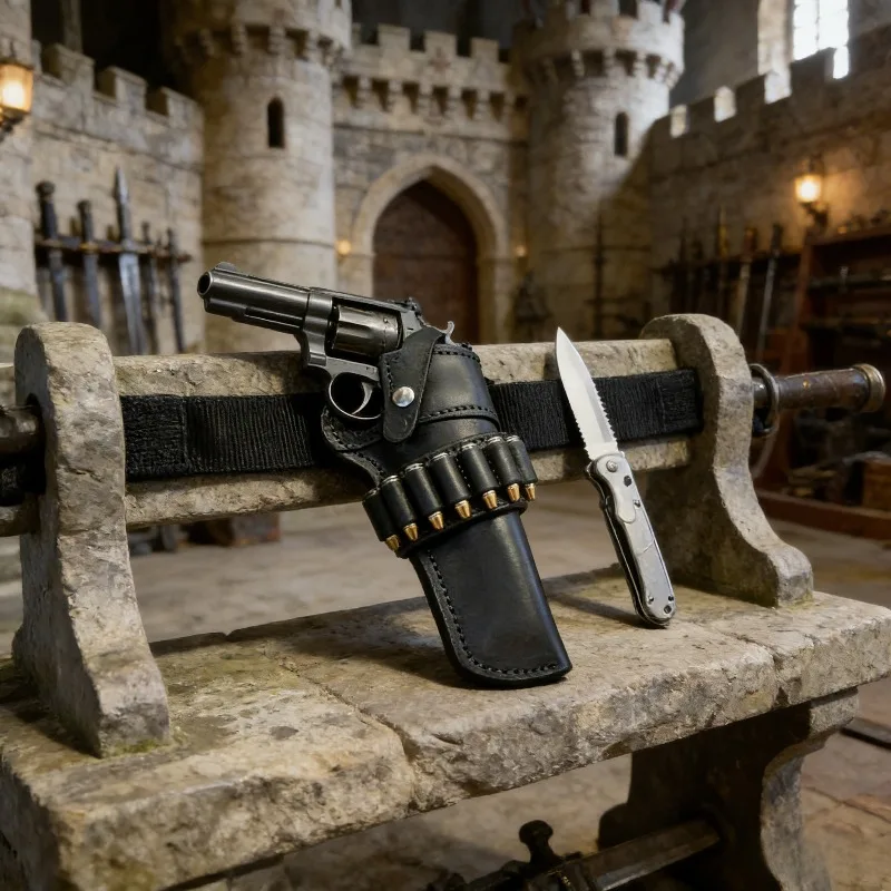 New Medieval Wild West Revolver PU Leather Protective Gun Role-playing Props for Western Themed Clothing
New Medieval Wild West Revolver PU Leather Protective Gun Role-playing Props for Western Themed Clothing