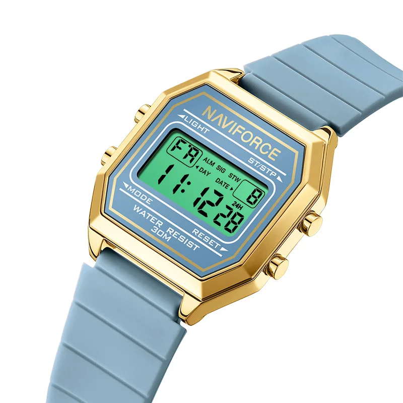 NAVIFORCE Woman Fashion Watches Fashion Sports Watch Silicone Strap 3ATM Waterproof Time Display Women's LCD Digital Watch Gift
NAVIFORCE Woman Fashion Watches Fashion Sports Watch Silicone Strap 3ATM Waterproof Time Display Women's LCD Digital Watch Gift