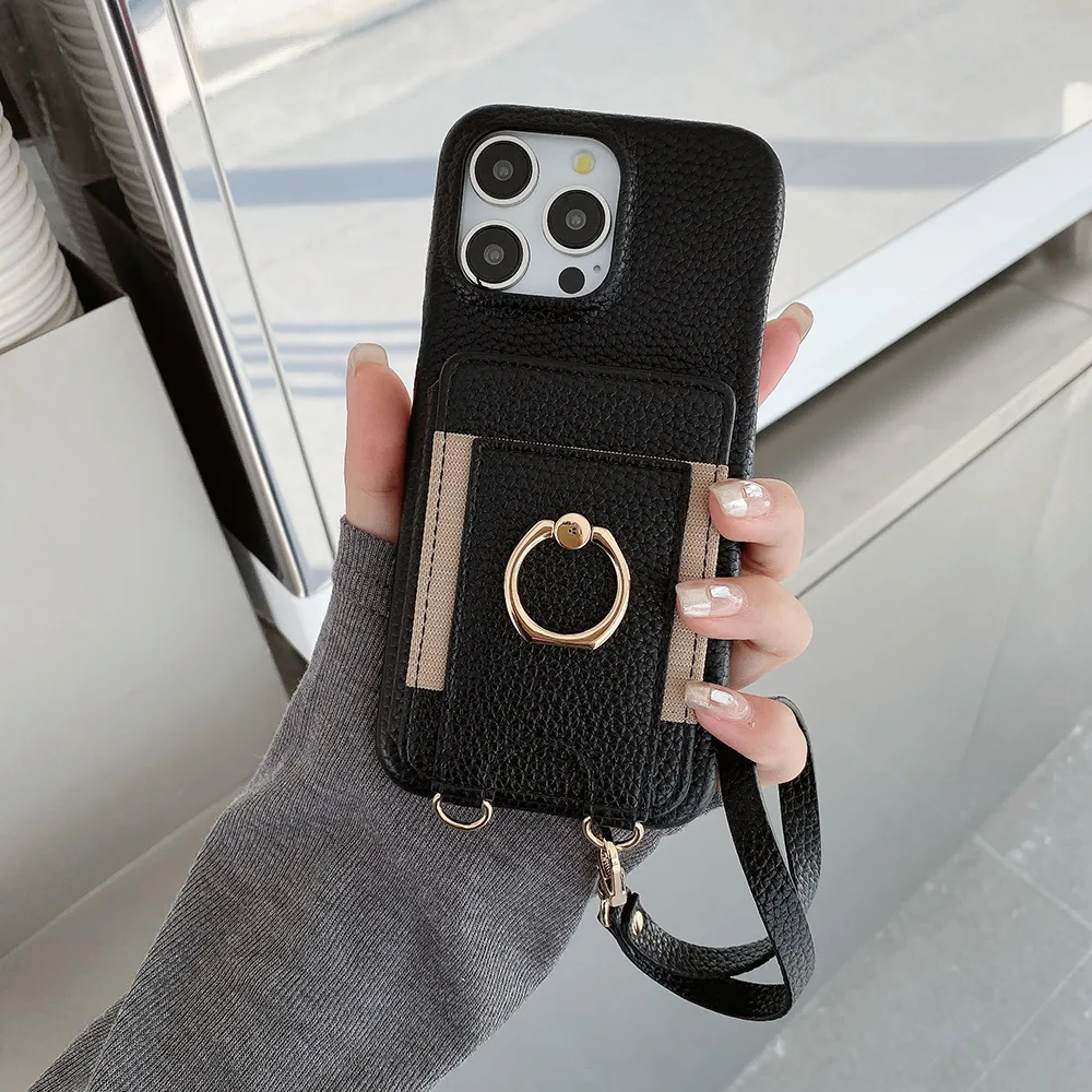 Кожаный чехол для телефона с узором личи для Iphone 16 Pro Max 15 Plus 14 + 13Pro 12 11 Shell Hardware Ring Hand Rope Cover 
Кожаный чехол для телефона с узором личи для Iphone 16 Pro Max 15 Plus 14 + 13Pro 12 11 Shell Hardware Ring Hand Rope Cover