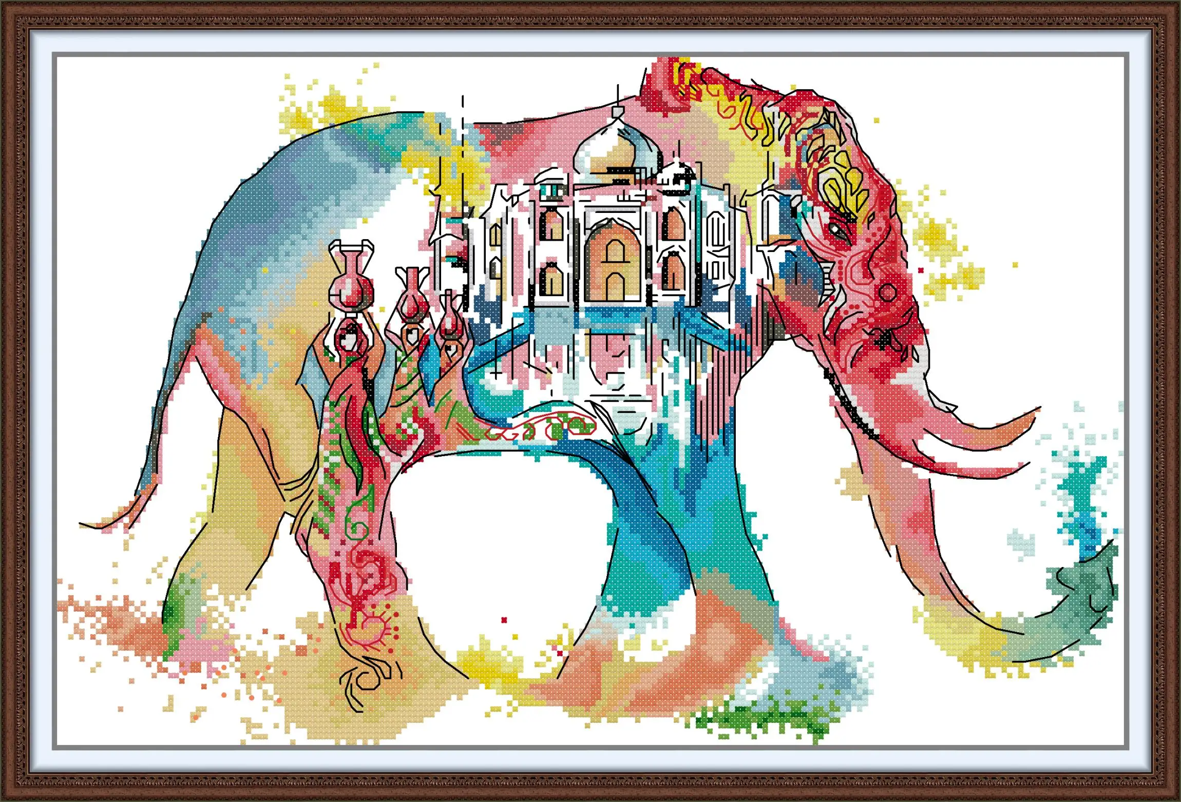 Maydear Cross Stitch Kit,11CT/14CT/16CT/9CT Aida Fabric,DMC Threads Sewing Pattern Embroidery Set-Indian watercolor elephant
Maydear Cross Stitch Kit,11CT/14CT/16CT/9CT Aida Fabric,DMC Threads Sewing Pattern Embroidery Set-Indian watercolor elephant