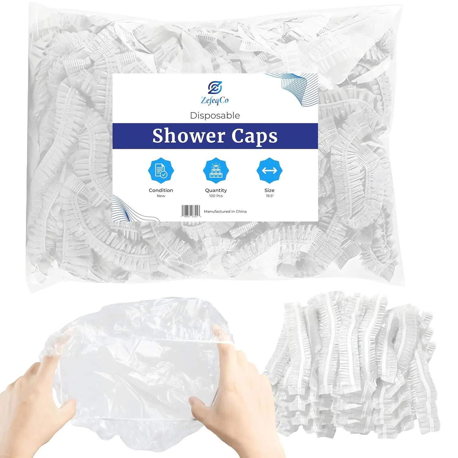 Disposable Shower Caps – 100Pcs – Thick & Waterproof Plastic Hair Caps with Super Elasticity - Perfect for Shower Protection, Sa
Disposable Shower Caps – 100Pcs – Thick & Waterproof Plastic Hair Caps with Super Elasticity - Perfect for Shower Protection, Sa