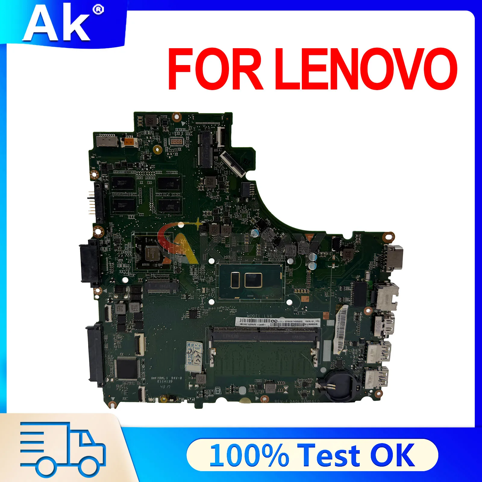 DA0LV6MB6F0 5B20M27658 For LENOVO Ideapad V310-14ISK V310-14IKB E42-80 5B20M27651 Laptop Motherboard I3 I5 I7 6th/7th Gen 4GB
DA0LV6MB6F0 5B20M27658 For LENOVO Ideapad V310-14ISK V310-14IKB E42-80 5B20M27651 Laptop Motherboard I3 I5 I7 6th/7th Gen 4GB