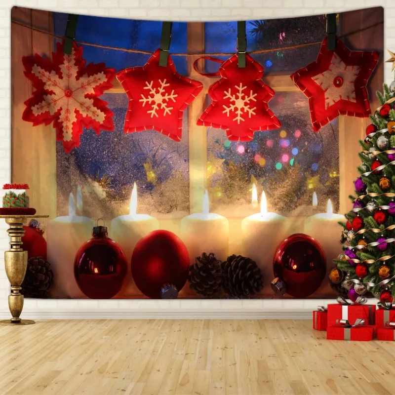 1pc Christmas Decorative Tapestry, Christmas Theme 3D Effect Disguised Window Tapestry, Christmas Socks Bell Candle Tapestry
1pc Christmas Decorative Tapestry, Christmas Theme 3D Effect Disguised Window Tapestry, Christmas Socks Bell Candle Tapestry