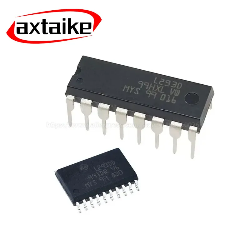 10PCS L293 L293D L293DD DIP SMD DIP20 SOIC-20 Dual Full-bridge Driver IC Motor drive chip
10PCS L293 L293D L293DD DIP SMD DIP20 SOIC-20 Dual Full-bridge Driver IC Motor drive chip