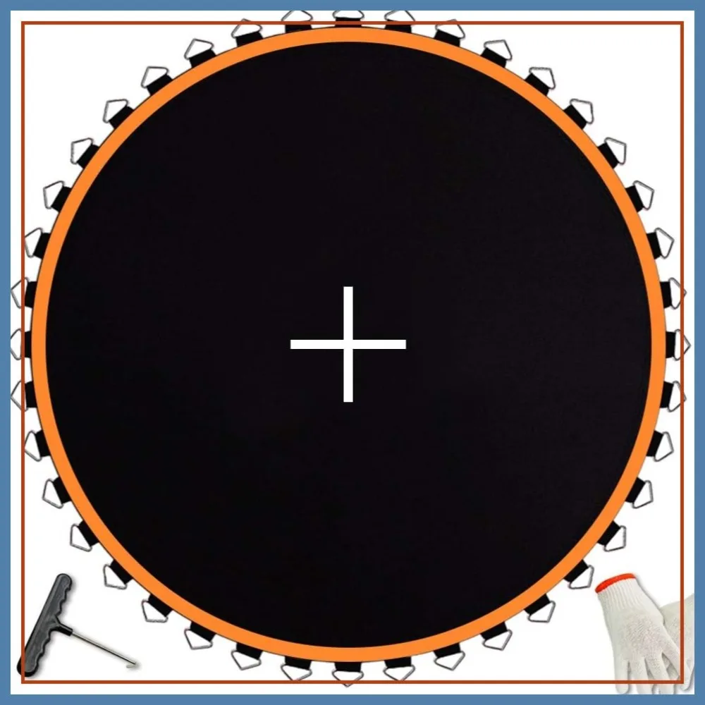14ft Round Trampoline Mat Replacement, 150in Diameter, 72 V-Rings, Fits 5.5in Springs, UV-Resistant, Includes Hook & Gloves
14ft Round Trampoline Mat Replacement, 150in Diameter, 72 V-Rings, Fits 5.5in Springs, UV-Resistant, Includes Hook & Gloves