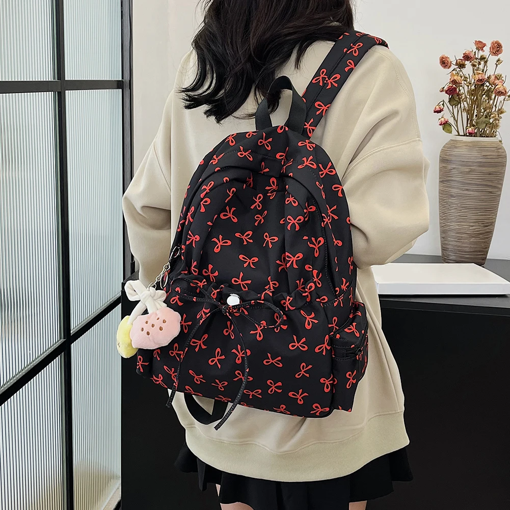 Backpack for Women Bow Print Bookbag Nylon Multi Pocklets Laptop Bag Daypack With Pendant Large Capacity for Travel Work School
Backpack for Women Bow Print Bookbag Nylon Multi Pocklets Laptop Bag Daypack With Pendant Large Capacity for Travel Work School