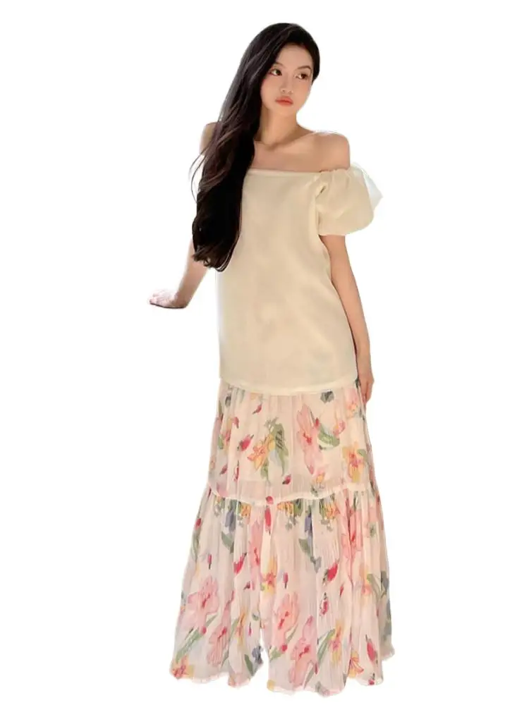 Summer Women Korean A-line High Waist Chiffon Print Skirt Casual Boho Maxi Skirt Holiday Beach Skirt 2-Layer Ruffle Skirt 7XL
Summer Women Korean A-line High Waist Chiffon Print Skirt Casual Boho Maxi Skirt Holiday Beach Skirt 2-Layer Ruffle Skirt 7XL