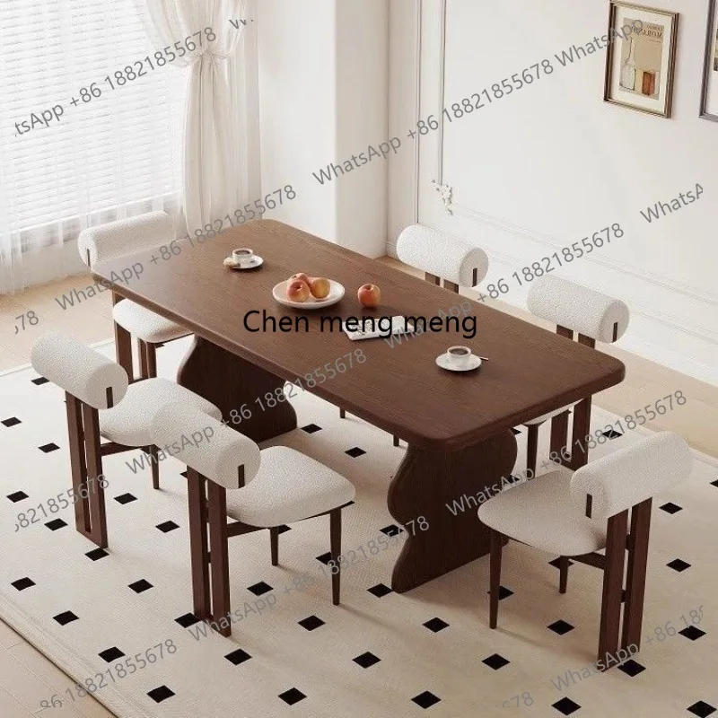Medieval style small apartment dining table French retro solid wood dining table and chair combination household
Medieval style small apartment dining table French retro solid wood dining table and chair combination household