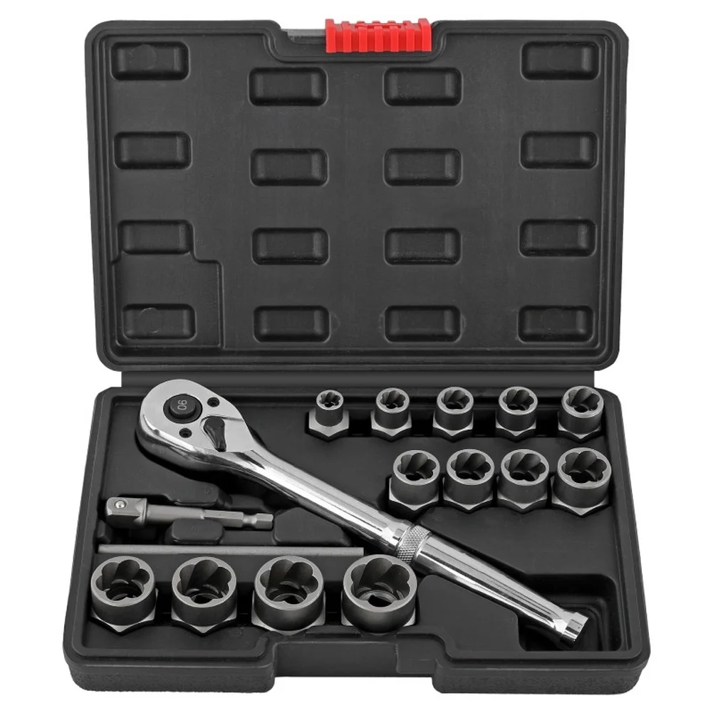 16pcs Reverse Thread Bolt Extractor Set Bolt Remover Damaged Bolt Removal Tool For Damaged Rusted Nut Screw Extractor Tools
16pcs Reverse Thread Bolt Extractor Set Bolt Remover Damaged Bolt Removal Tool For Damaged Rusted Nut Screw Extractor Tools