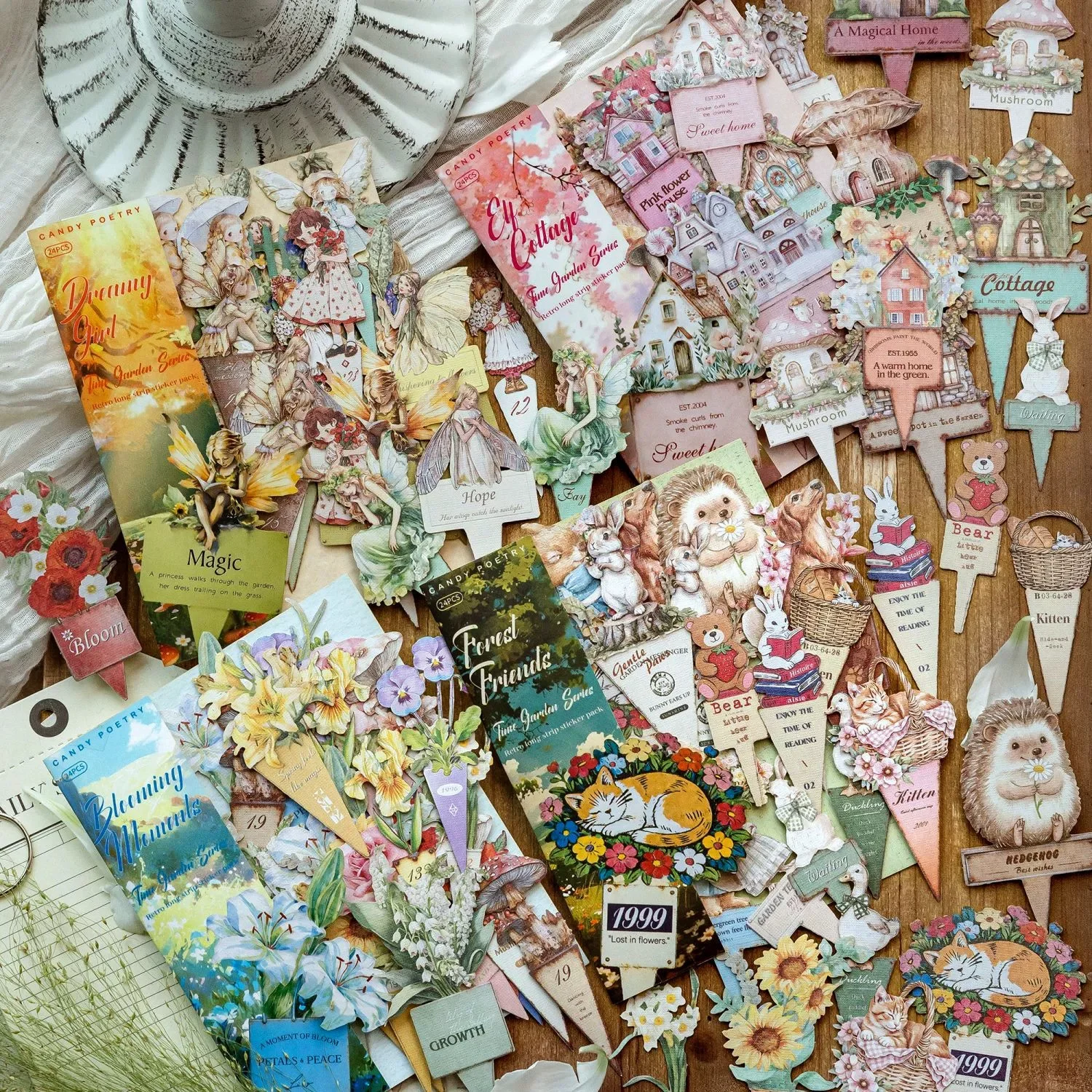 24Pcs Time Garden Series Sticker Pack, Vintage Fairy Tale Stickers, Aesthetic DIY Decorative Decals for Journal Scrapbooking
24Pcs Time Garden Series Sticker Pack, Vintage Fairy Tale Stickers, Aesthetic DIY Decorative Decals for Journal Scrapbooking