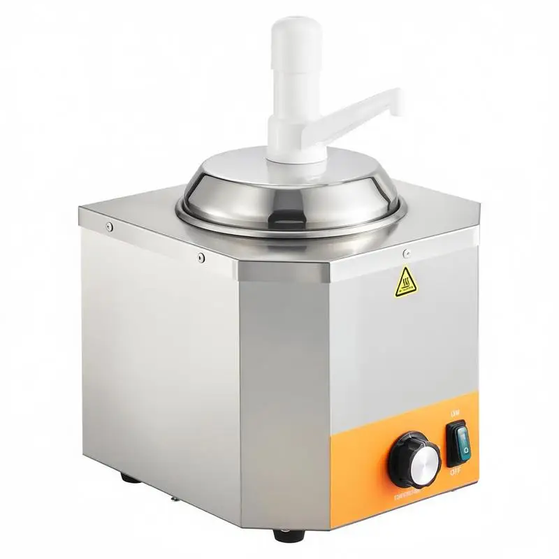 Electric Cheese Dispenser with Pump, 2.4L Commercial Hot Fudge Warmer, Plastic Pump Dispenser, 86-230℉ Temp Adjustable Nacho Cheese Sauce Warmer, for Hot Fudge Cheese Caramel
Electric Cheese Dispenser with Pump, 2.4L Commercial Hot Fudge Warmer, Plastic Pump Dispenser, 86-230℉ Temp Adjustable Nacho Cheese Sauce Warmer, for Hot Fudge Cheese Caramel