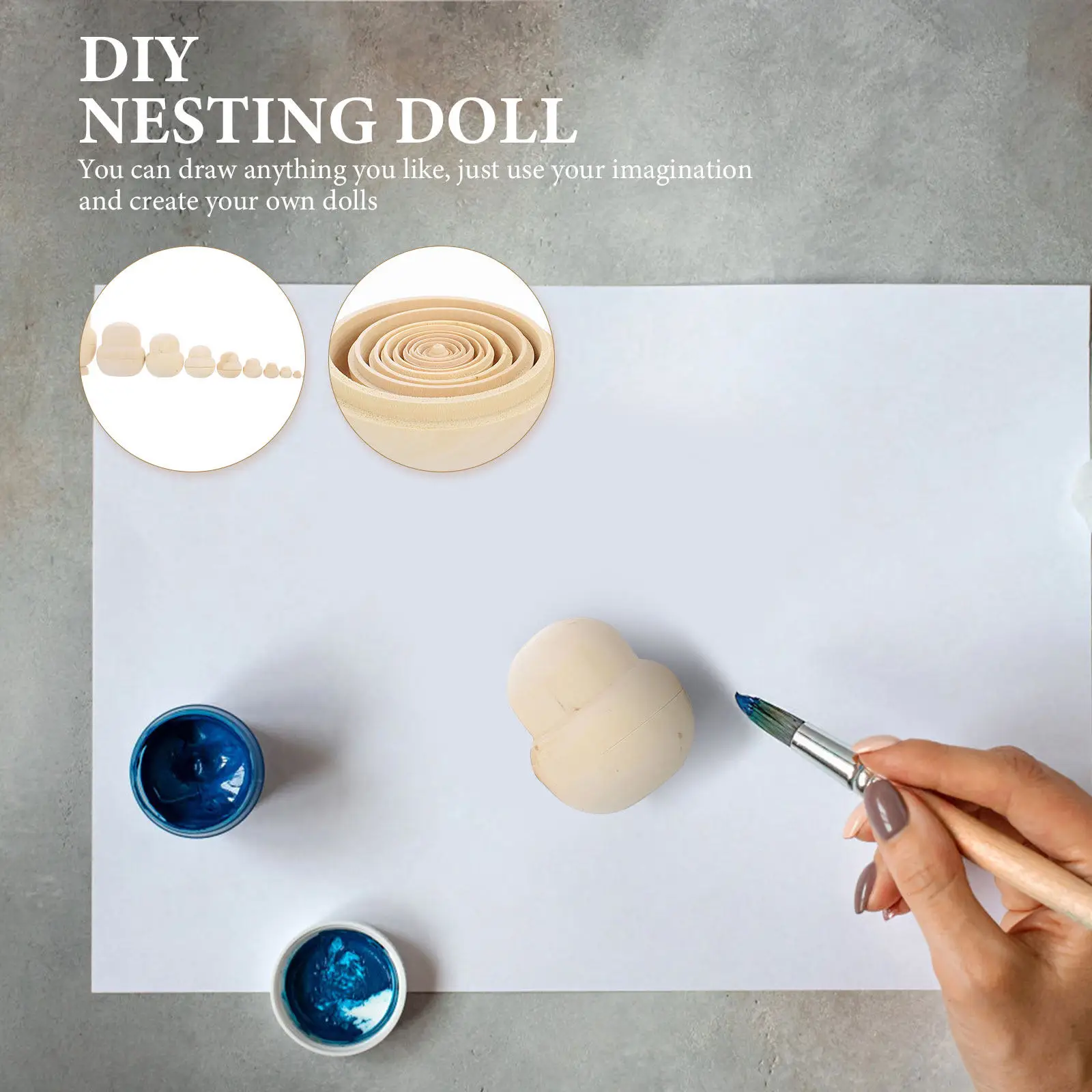 Набор для творчества: 1 комплект заготовок для поделок в русском стиле из натурального гладкого дерева для росписи мелками, маркерами, клеем и декораций
Набор для творчества: 1 комплект заготовок для поделок в русском стиле из натурального гладкого дерева для росписи мелками, маркерами, клеем и декораций