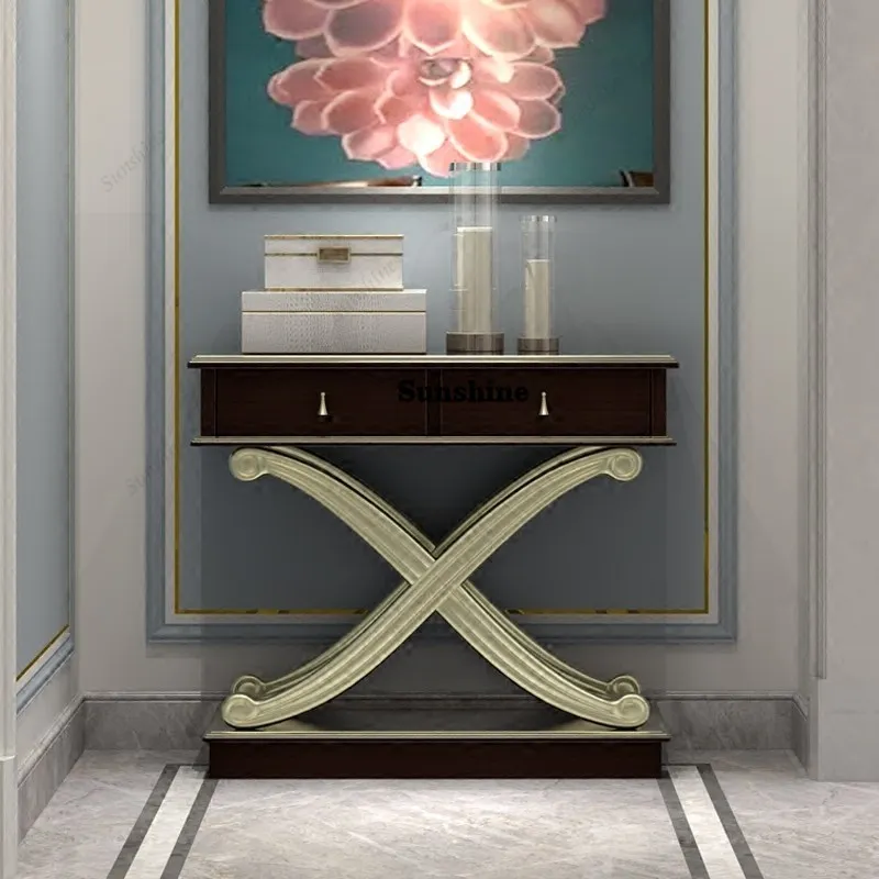 Light luxury, American solid wood porch cabinet, modern simplicity, table wrought iron living room decoration
Light luxury, American solid wood porch cabinet, modern simplicity, table wrought iron living room decoration