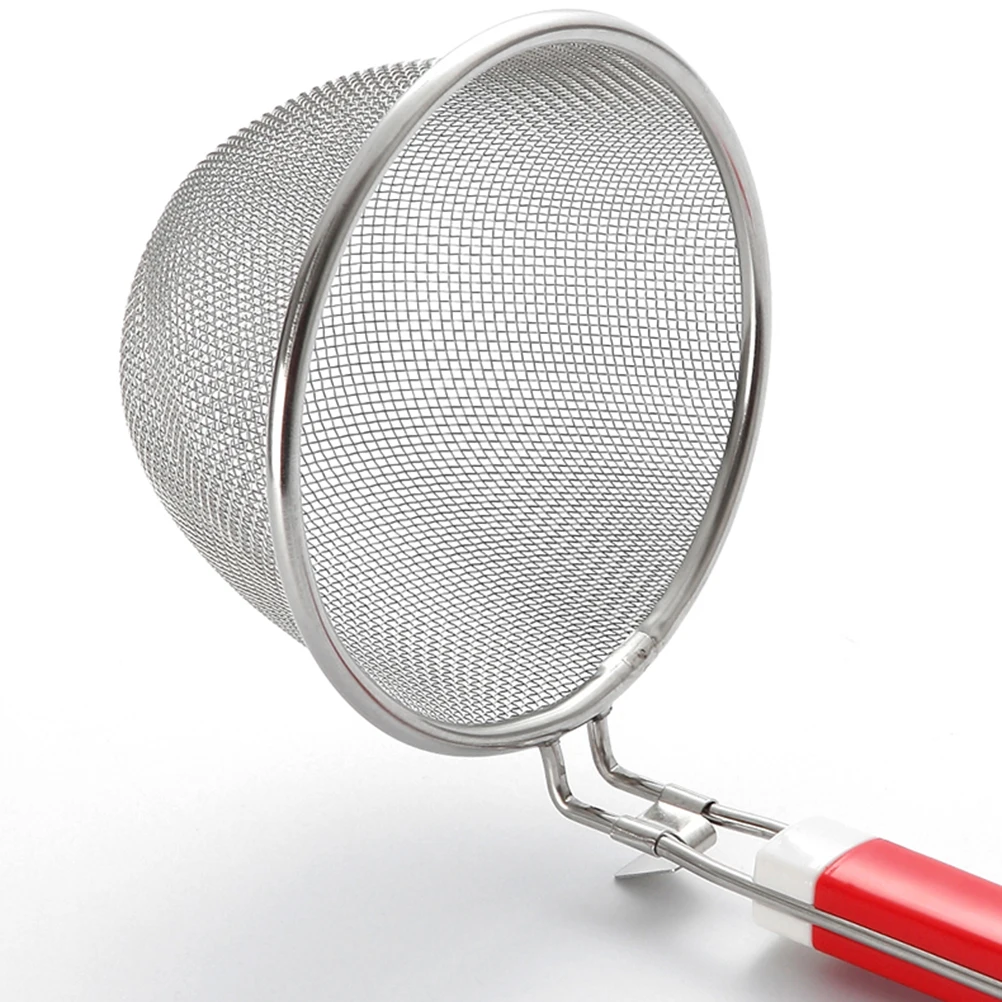 1Pcs Stainless Steel Strainer Basket Kitchen Wire Mesh Sieve Red Handle for Pasta Dumplings Noodles Hotpot Food Skimmer
1Pcs Stainless Steel Strainer Basket Kitchen Wire Mesh Sieve Red Handle for Pasta Dumplings Noodles Hotpot Food Skimmer