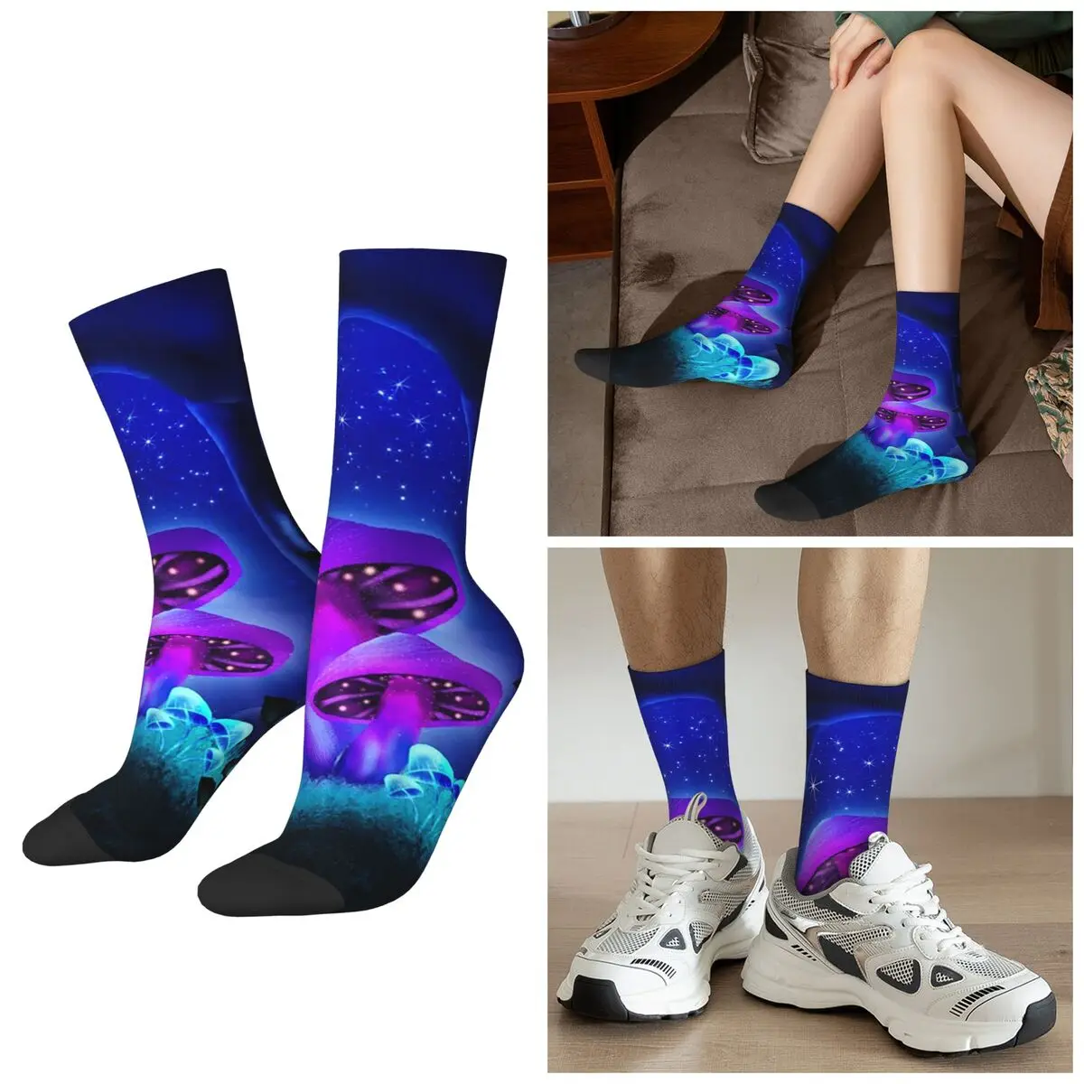 Носки All Seasons Mushroom Forest Illuminated Glowing Woodland Path, спортивные носки средней длины в стиле Харадзюку, забавные носки унисекс
Носки All Seasons Mushroom Forest Illuminated Glowing Woodland Path, спортивные носки средней длины в стиле Харадзюку, забавные носки унисекс