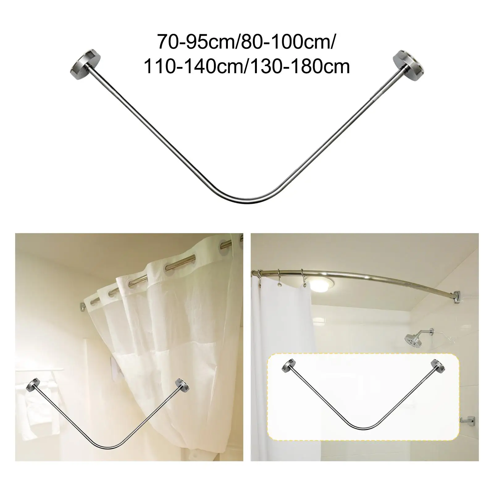Expandable Curved Shower Rod Support Rod Rustproof Adjustable Curved Shower Curtain Rod for Laundry Room Bedroom Wardrobe Home
Expandable Curved Shower Rod Support Rod Rustproof Adjustable Curved Shower Curtain Rod for Laundry Room Bedroom Wardrobe Home