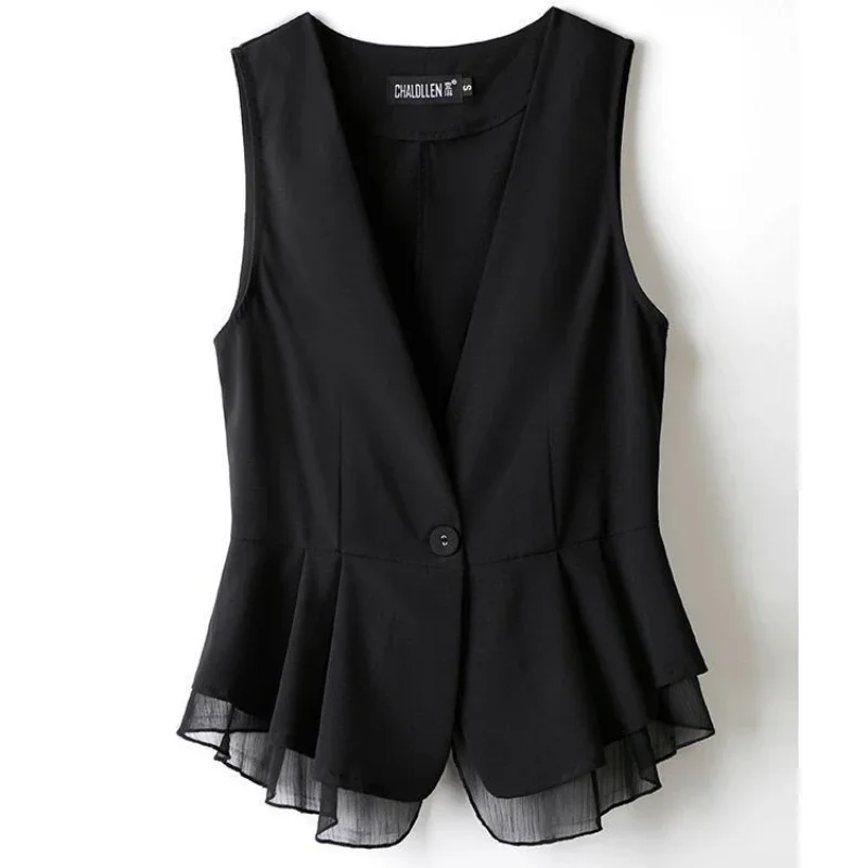 Woman Elegant Vest Jacket Office Ladies Work New Casual Slim Blazer Sleeveless Waistcoats Lady Suit Waistcoat with Lining A82
Woman Elegant Vest Jacket Office Ladies Work New Casual Slim Blazer Sleeveless Waistcoats Lady Suit Waistcoat with Lining A82
