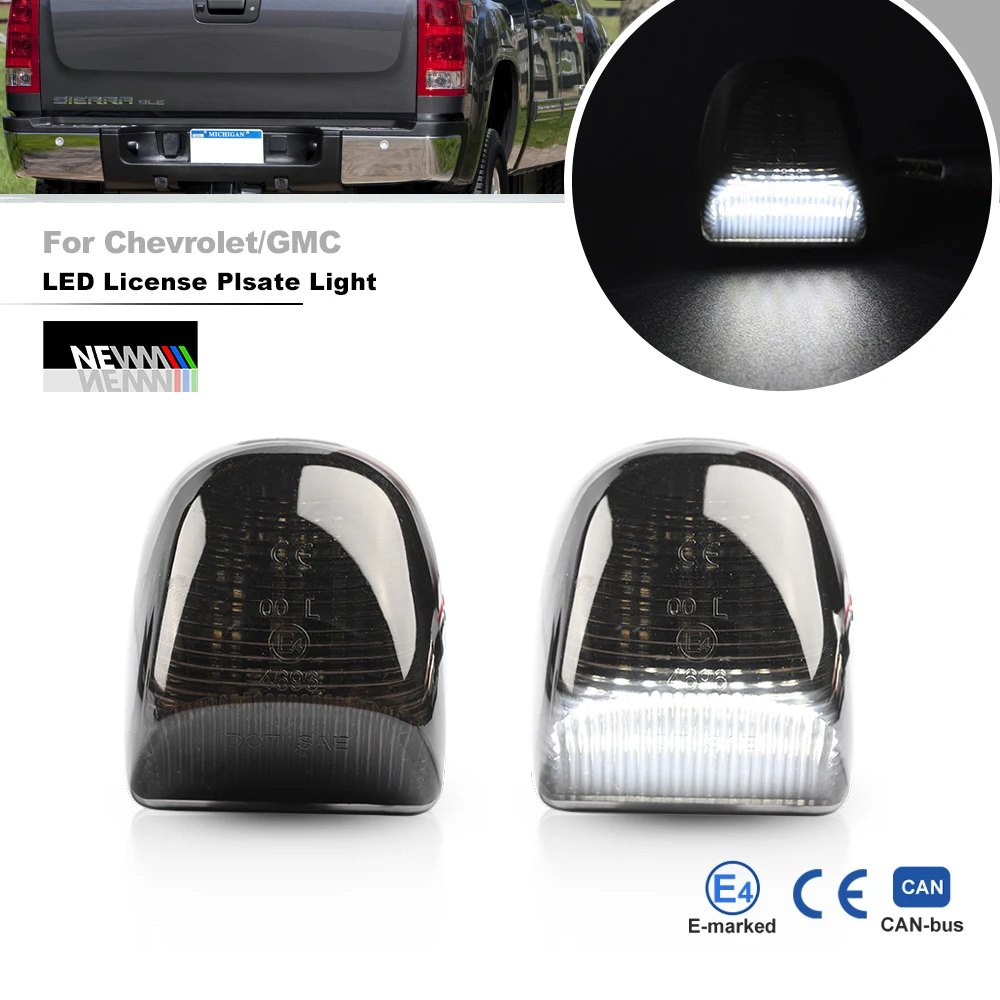 Для Chevy Silverado 1500 2500 3500 Suburban Tahoe GMC Sierra Yukon XL Для Cadillac Escalade Светодиодные фонари для номерного знака
Для Chevy Silverado 1500 2500 3500 Suburban Tahoe GMC Sierra Yukon XL Для Cadillac Escalade Светодиодные фонари для номерного знака