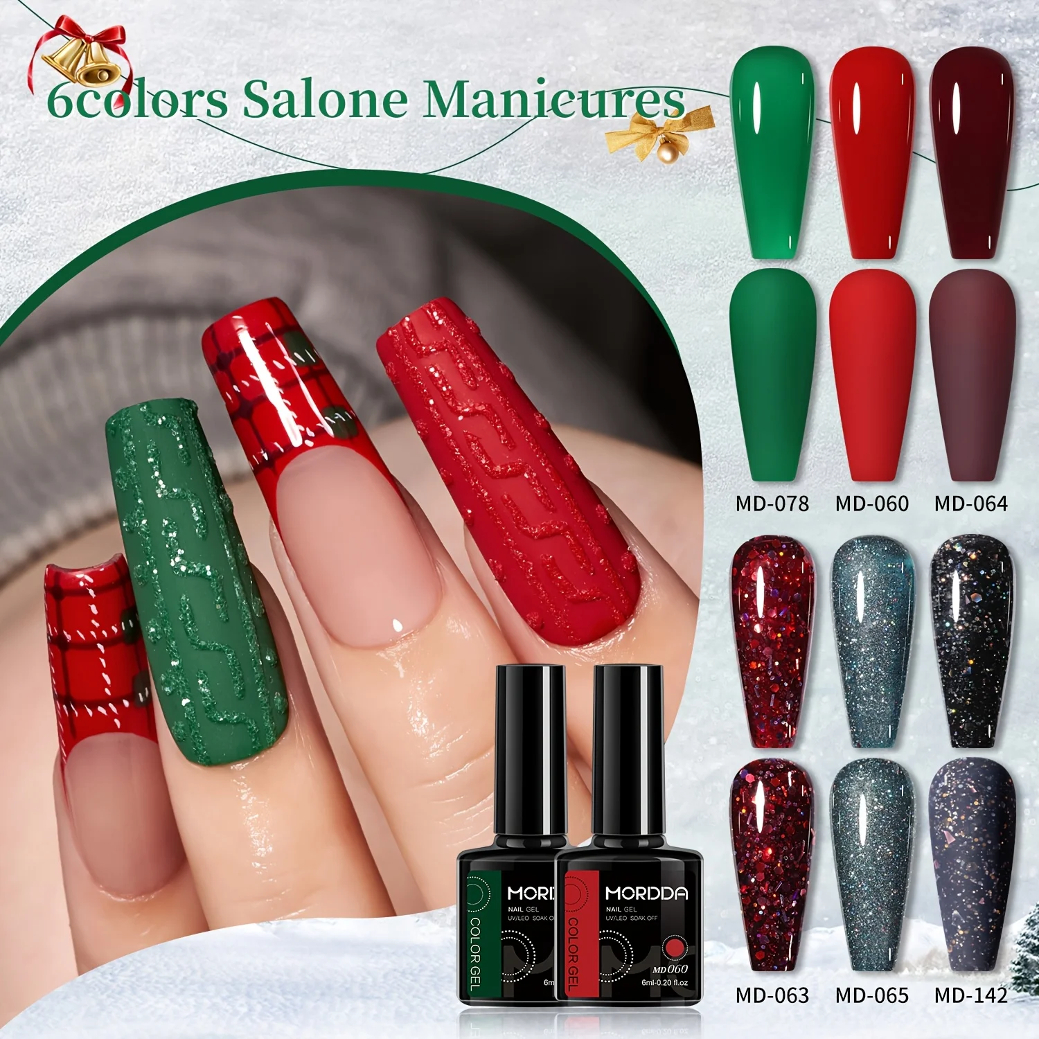 MORDDA 6pcs 6ml Popular Color Gel Nail Polish Color Nail Art UV LED Dipable Nail Art Semi-Permanent Varnish DIY
MORDDA 6pcs 6ml Popular Color Gel Nail Polish Color Nail Art UV LED Dipable Nail Art Semi-Permanent Varnish DIY