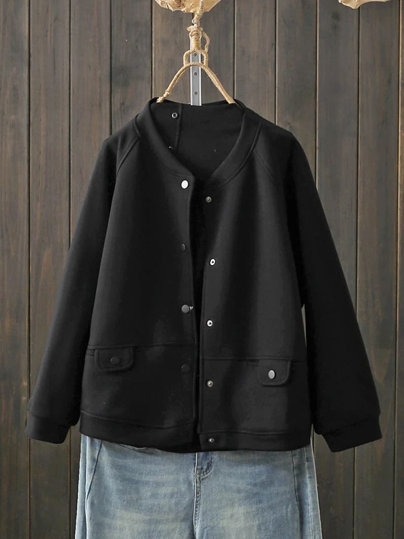 Spring Autumn Large Size 200 Pounds Retro Women's Jacket Casual Long Sleeve Short Baseball Style Sport Coat Stand Collar
Spring Autumn Large Size 200 Pounds Retro Women's Jacket Casual Long Sleeve Short Baseball Style Sport Coat Stand Collar