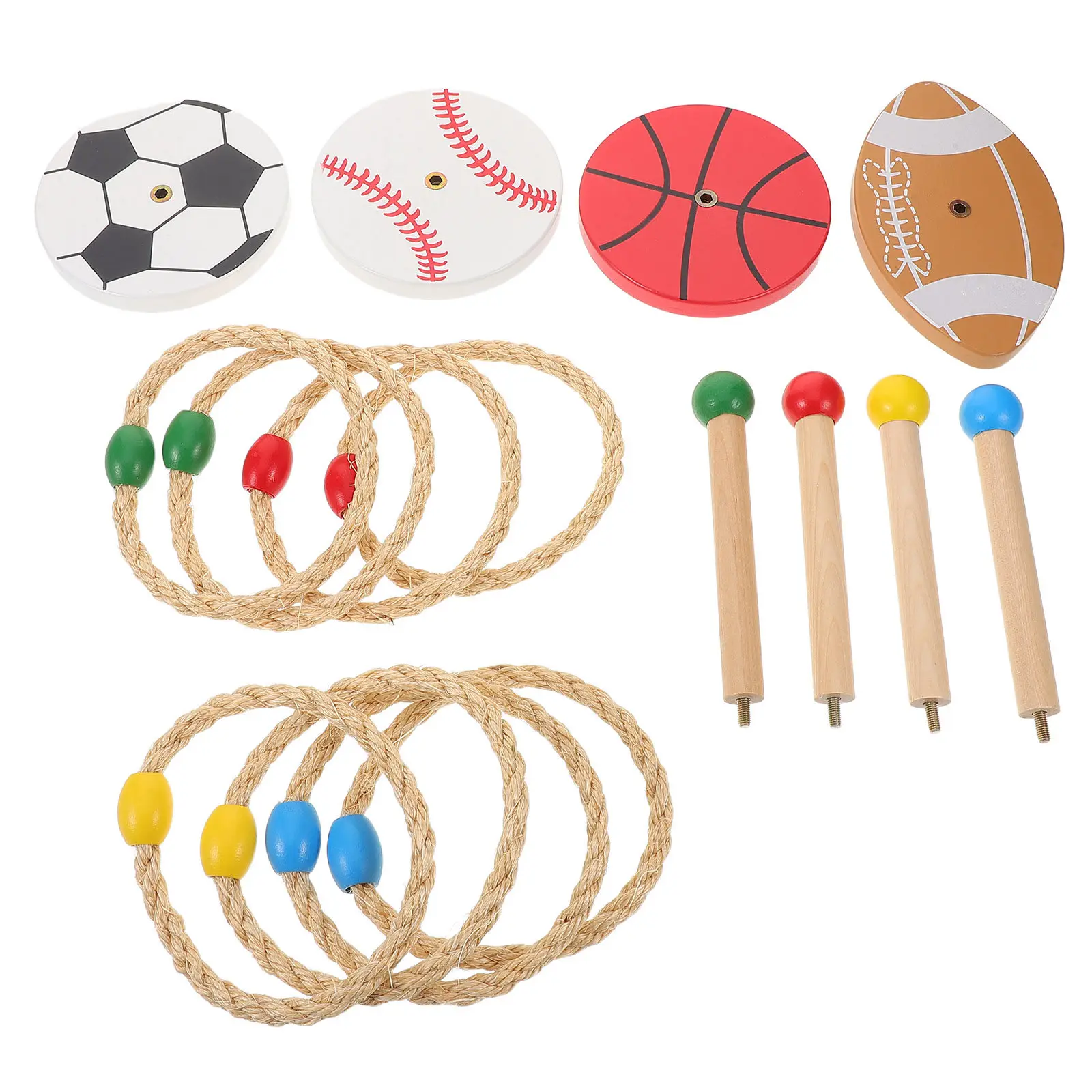 1Set Wooden Ring Toss Game Outdoor Rope Hoop Throw Activity for Kids Family Backyard Lawn Camping Garden Play Sensory Motor
1Set Wooden Ring Toss Game Outdoor Rope Hoop Throw Activity for Kids Family Backyard Lawn Camping Garden Play Sensory Motor