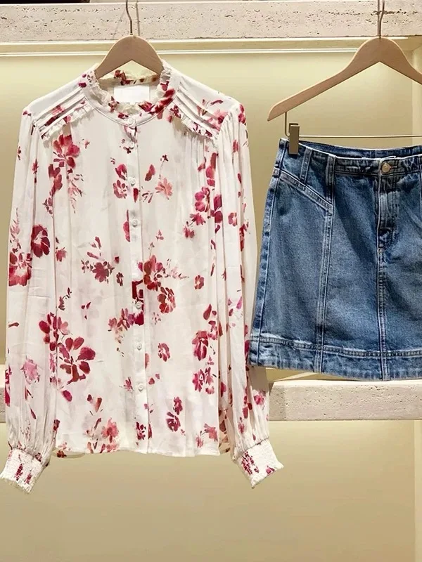 Bas Banyang Caiyu Early Spring New Style Double Rose Print Chiffon Shoulder Shirt Women's Business Casual Loose Fit Long Sleeve
Bas Banyang Caiyu Early Spring New Style Double Rose Print Chiffon Shoulder Shirt Women's Business Casual Loose Fit Long Sleeve