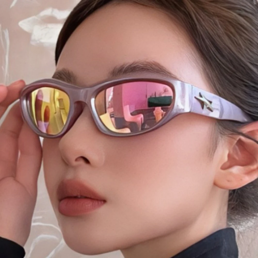 Солнцезащитные очки Y2K для женщин и мужчин, серебристые очки кошачий глаз в стиле панк, с острыми звездами, популярные солнечные очки для девушек 2000 
Солнцезащитные очки Y2K для женщин и мужчин, серебристые очки кошачий глаз в стиле панк, с острыми звездами, популярные солнечные очки для девушек 2000
