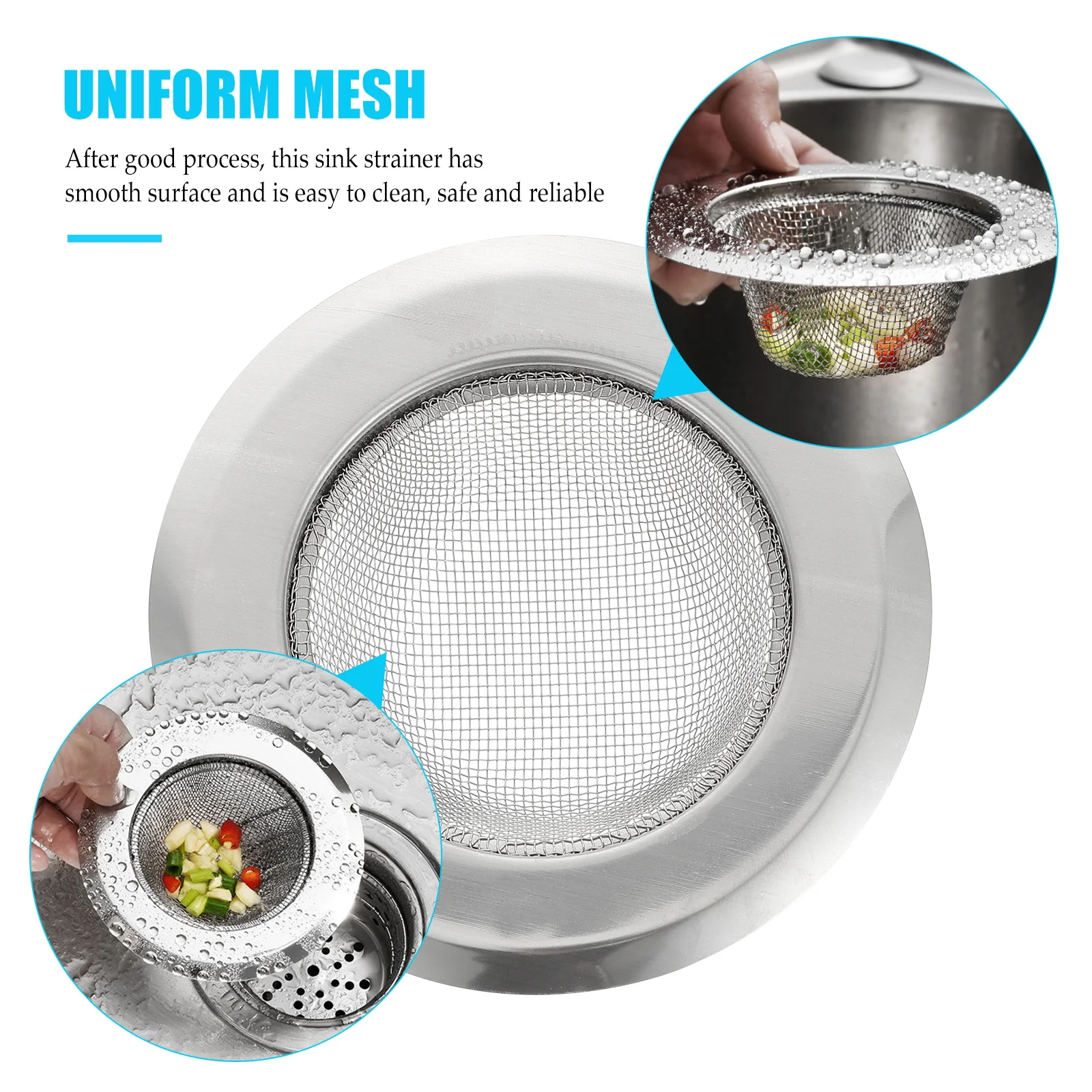 5Pcs Kitchen Sink Garbage Strainer Stainless Steel Drain Filter Easy Clean Anti-Clogging Sink Strainer Stopper
5Pcs Kitchen Sink Garbage Strainer Stainless Steel Drain Filter Easy Clean Anti-Clogging Sink Strainer Stopper