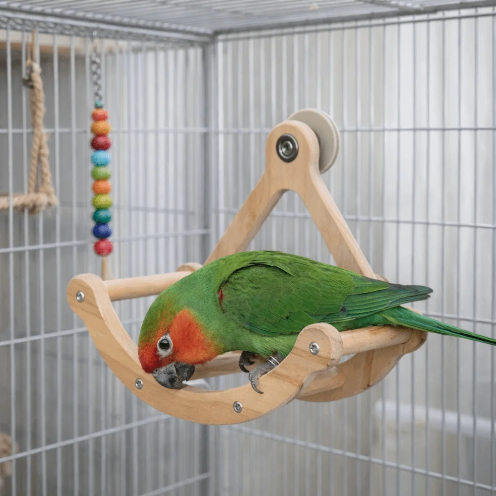 Bird Perch Wooden Bird Swing Bite Resistant Durable Rocking Perch Stand Hanging Parrot Stand Wheel Cage Accessories
Bird Perch Wooden Bird Swing Bite Resistant Durable Rocking Perch Stand Hanging Parrot Stand Wheel Cage Accessories