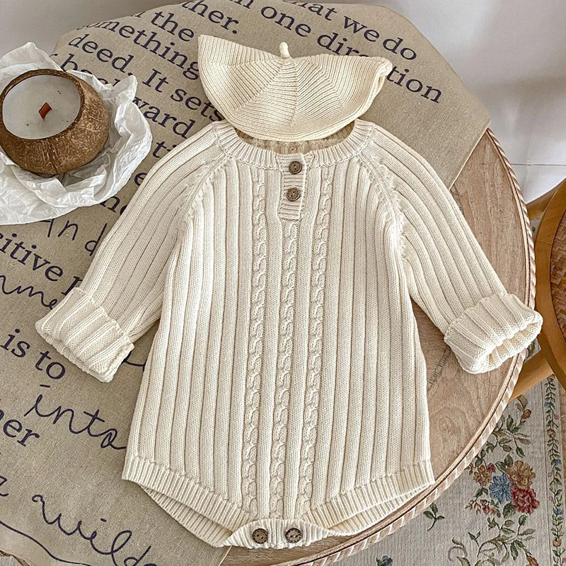 Autumn Winter Children Knitted Clothes Toddler Baby Girl Knitted Romper Long Sleeved Solid Color Korean Style Climbing Suit
Autumn Winter Children Knitted Clothes Toddler Baby Girl Knitted Romper Long Sleeved Solid Color Korean Style Climbing Suit