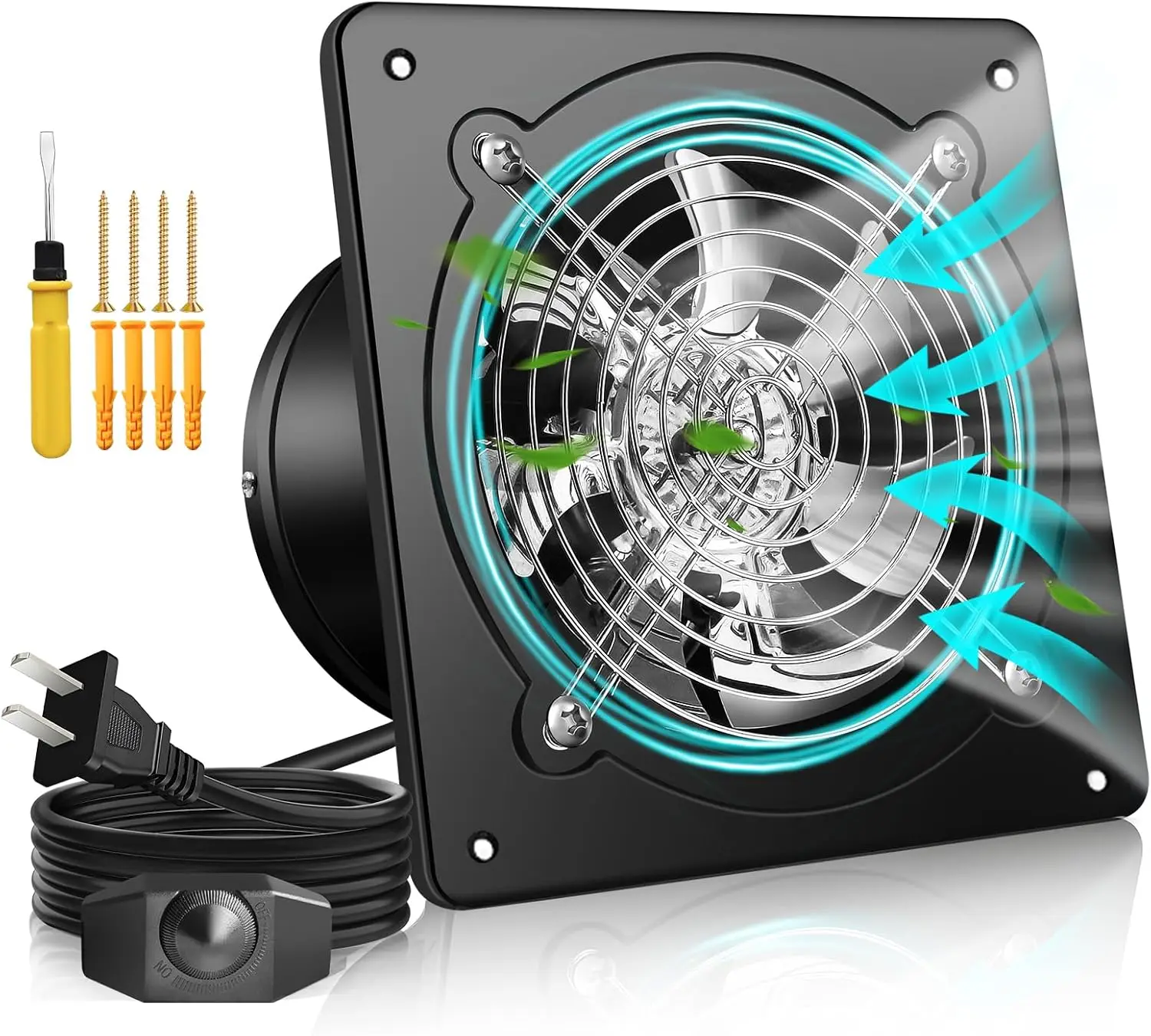 8 Inch Wall Mount Exhaust Fan with Speed Controller, 700CFM Ventilation for Kitchen Bathroom Garage
8 Inch Wall Mount Exhaust Fan with Speed Controller, 700CFM Ventilation for Kitchen Bathroom Garage