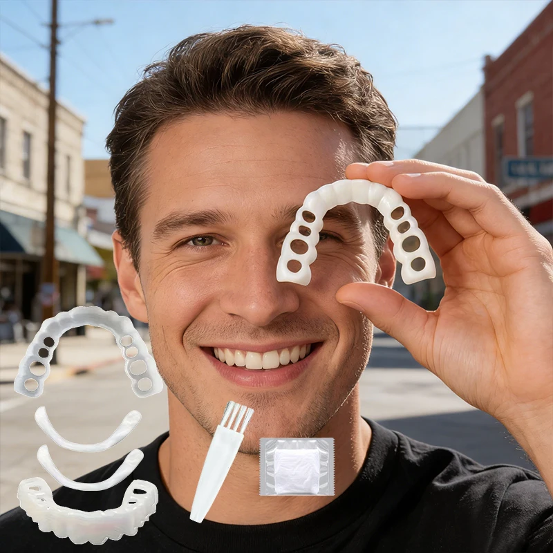 2026Snap On Smile Upper Fake Teeth Cover, Bright Veneers Comfort Flexible Whitening Cosmetic Denture Braces Set ck848
2026Snap On Smile Upper Fake Teeth Cover, Bright Veneers Comfort Flexible Whitening Cosmetic Denture Braces Set ck848