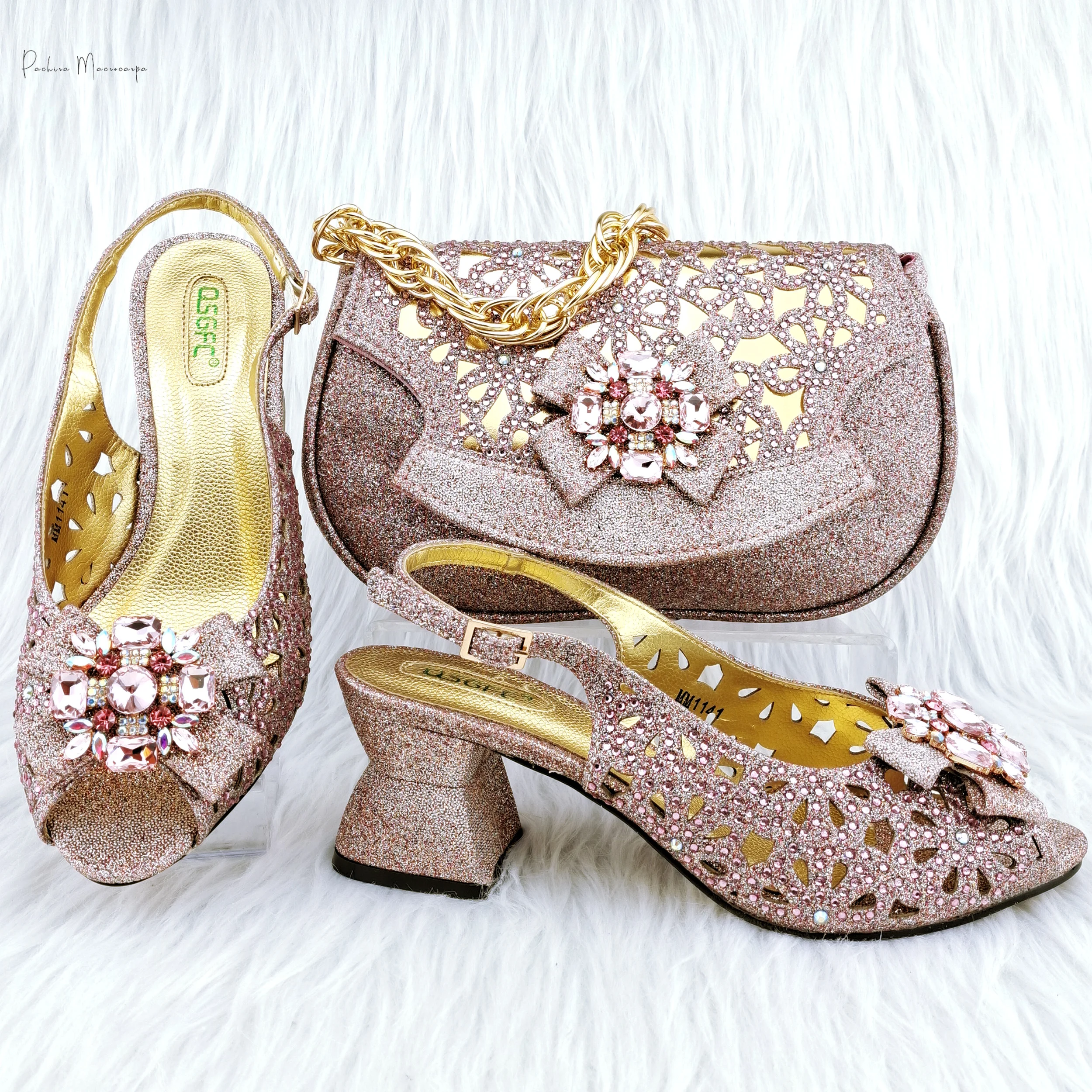 Cute And Playful Pink Heels Glitter Fabric With Crystal Buckle Embellishment Party Lady Shoes And Clutch Bag
Cute And Playful Pink Heels Glitter Fabric With Crystal Buckle Embellishment Party Lady Shoes And Clutch Bag